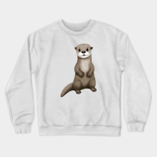 Cute Otter Drawing Crewneck Sweatshirt